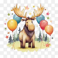 驼鹿-驼鹿驼鹿动物自然森林-空若网 驼鹿-驼鹿驼鹿动物自然森林-空若网