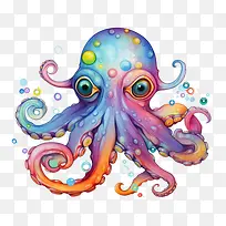 章鱼-章鱼水生章鱼卡通多彩-空若网 章鱼-章鱼水生章鱼卡通多彩-空若网