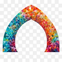 星星-星星星星拱形彩色几何三角形-空若网 星星-星星星星拱形彩色几何三角形-空若网