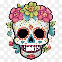 糖头骨-糖头骨糖头骨多彩插花花冠-空若网 糖头骨-糖头骨糖头骨多彩插花花冠-空若网