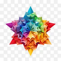 彩虹形状-折纸-空若网 彩虹形状-折纸-空若网