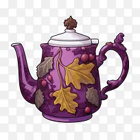 茶壶-秋天的落叶-空若网 茶壶-秋天的落叶-空若网
