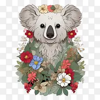 考拉-考拉考拉野花插花可爱-空若网 考拉-考拉考拉野花插花可爱-空若网