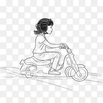 女孩-女孩骑摩托车骑自行车的人路-空若网 女孩-女孩骑摩托车骑自行车的人路-空若网