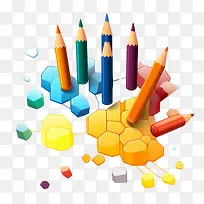 蜡笔-蜡笔多彩艺术创意几何-空若网 蜡笔-蜡笔多彩艺术创意几何-空若网
