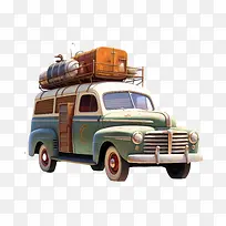 乡村过境日-乡村过境日老式卡车冒险旅行行李箱-空若网 乡村过境日-乡村过境日老式卡车冒险旅行行李箱-空若网