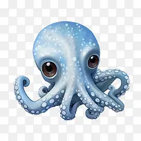 章鱼-章鱼蓝色可爱可爱卡通-空若网 章鱼-章鱼蓝色可爱可爱卡通-空若网