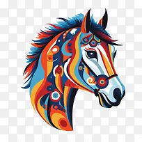 全国我爱马日-全国我爱马日马马多彩抽象-空若网 全国我爱马日-全国我爱马日马马多彩抽象-空若网