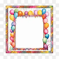 生日派对框架-生日派对框架气球生日框架水彩-空若网 生日派对框架-生日派对框架气球生日框架水彩-空若网