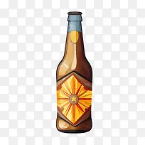 啤酒瓶-橙色-空若网 啤酒瓶-橙色-空若网