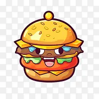 汉堡包-食物卡通-空若网 汉堡包-食物卡通-空若网