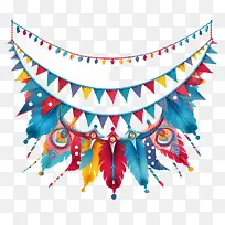 嘉年华花环-嘉年华花环羽毛多彩节日装饰-空若网 嘉年华花环-嘉年华花环羽毛多彩节日装饰-空若网