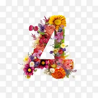 4号花-4号花插花字母复古花园-空若网 4号花-4号花插花字母复古花园-空若网