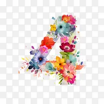 4号花-4号花花卉数字水彩多彩-空若网 4号花-4号花花卉数字水彩多彩-空若网