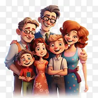 尊重父母节-尊重父母节家庭儿童卡通多彩-空若网 尊重父母节-尊重父母节家庭儿童卡通多彩-空若网