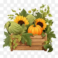 南瓜-南瓜葫芦南瓜蔬菜木箱-空若网 南瓜-南瓜葫芦南瓜蔬菜木箱-空若网