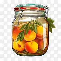桃子果酱-桃子果酱玻璃罐桃子水果食品-空若网 桃子果酱-桃子果酱玻璃罐桃子水果食品-空若网