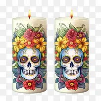 蜡烛-骷髅纹身-空若网 蜡烛-骷髅纹身-空若网