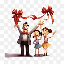 蝴蝶结日-红丝带-空若网 蝴蝶结日-红丝带-空若网