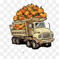 运载南瓜的收割卡车-运载南瓜的收割卡车南瓜卡车农用卡车橙色卡车收割卡车-空若网 运载南瓜的收割卡车-运载南瓜的收割卡车南瓜卡车农用卡车橙色卡车收割卡车-空若网