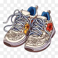 运动鞋-花朵设计-空若网 运动鞋-花朵设计-空若网