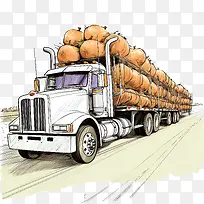 运载南瓜的收割卡车-运载南瓜的收割卡车卡车南瓜装载道路-空若网 运载南瓜的收割卡车-运载南瓜的收割卡车卡车南瓜装载道路-空若网