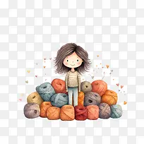 我爱纱线日-我爱纱线日可爱的女孩编织纱线-空若网 我爱纱线日-我爱纱线日可爱的女孩编织纱线-空若网