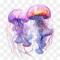 世界水母日-世界水母日水母水彩多彩水生-空若网 世界水母日-世界水母日水母水彩多彩水生-空若网