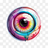 万圣节眼球-万圣节眼球多彩水彩抽象-空若网 万圣节眼球-万圣节眼球多彩水彩抽象-空若网