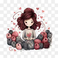 我爱纱线日-我爱纱线日女人编织猫心-空若网 我爱纱线日-我爱纱线日女人编织猫心-空若网