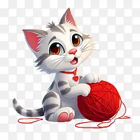 猫玩毛线球-猫玩毛线球猫小猫可爱异想天开-空若网 猫玩毛线球-猫玩毛线球猫小猫可爱异想天开-空若网