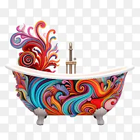 浴缸派对日-浴缸派对日多彩异想天开的抽象艺术-空若网 浴缸派对日-浴缸派对日多彩异想天开的抽象艺术-空若网