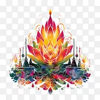 水灯节-水灯节水灯节多彩花卉摘要-空若网 水灯节-水灯节水灯节多彩花卉摘要-空若网