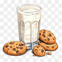 饼干和牛奶-饼干和牛奶饼干巧克力片牛奶玻璃-空若网 饼干和牛奶-饼干和牛奶饼干巧克力片牛奶玻璃-空若网