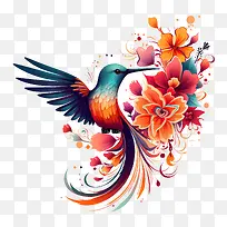 蜂鸟日-蜂鸟日花鸟多彩花卉-空若网 蜂鸟日-蜂鸟日花鸟多彩花卉-空若网