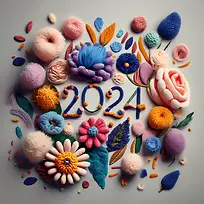 2024年新年-2024年新年花生日贺卡多彩-空若网 2024年新年-2024年新年花生日贺卡多彩-空若网