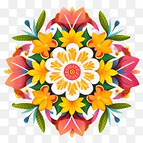 Onam花卉rangoli-花艺设计-空若网 Onam花卉rangoli-花艺设计-空若网