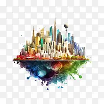 世界城市化日-世界城市化日天际线城市艺术多彩-空若网 世界城市化日-世界城市化日天际线城市艺术多彩-空若网