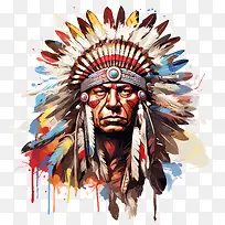 美洲原住民日-油漆飞溅-空若网 美洲原住民日-油漆飞溅-空若网