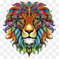 狮子头-狮子头狮子多彩脸动物-空若网 狮子头-狮子头狮子多彩脸动物-空若网