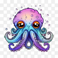 章鱼-章鱼可爱的卡通章鱼海洋生物-空若网 章鱼-章鱼可爱的卡通章鱼海洋生物-空若网