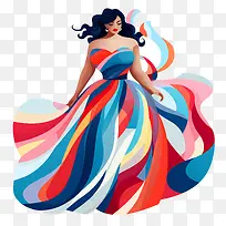 国家曲线日-国家曲线日女人连衣裙多彩长-空若网 国家曲线日-国家曲线日女人连衣裙多彩长-空若网