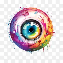 万圣节眼球-彩虹-空若网 万圣节眼球-彩虹-空若网