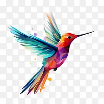 蜂鸟日-蜂鸟日多彩飞行抽象几何-空若网 蜂鸟日-蜂鸟日多彩飞行抽象几何-空若网