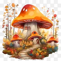 蘑菇屋-蘑菇屋蘑菇屋秋季森林多彩幻想-空若网 蘑菇屋-蘑菇屋蘑菇屋秋季森林多彩幻想-空若网