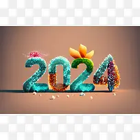 2024年新年快乐-抽象设计-空若网 2024年新年快乐-抽象设计-空若网