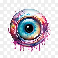 万圣节眼球-万圣节眼球滴眼液多彩抽象-空若网 万圣节眼球-万圣节眼球滴眼液多彩抽象-空若网