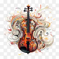 小提琴日-小提琴日抽象艺术多彩创意-空若网 小提琴日-小提琴日抽象艺术多彩创意-空若网
