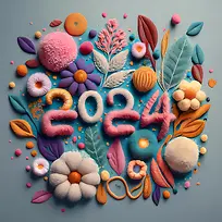 2024你好-2024你好花多彩纹理摘要-空若网 2024你好-2024你好花多彩纹理摘要-空若网