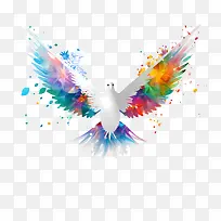世界和平日-世界和平日和平日飞翔的鸽子多彩精神-空若网 世界和平日-世界和平日和平日飞翔的鸽子多彩精神-空若网